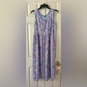 Blue Ginger Floral Purple Sleeveless Slip Dress